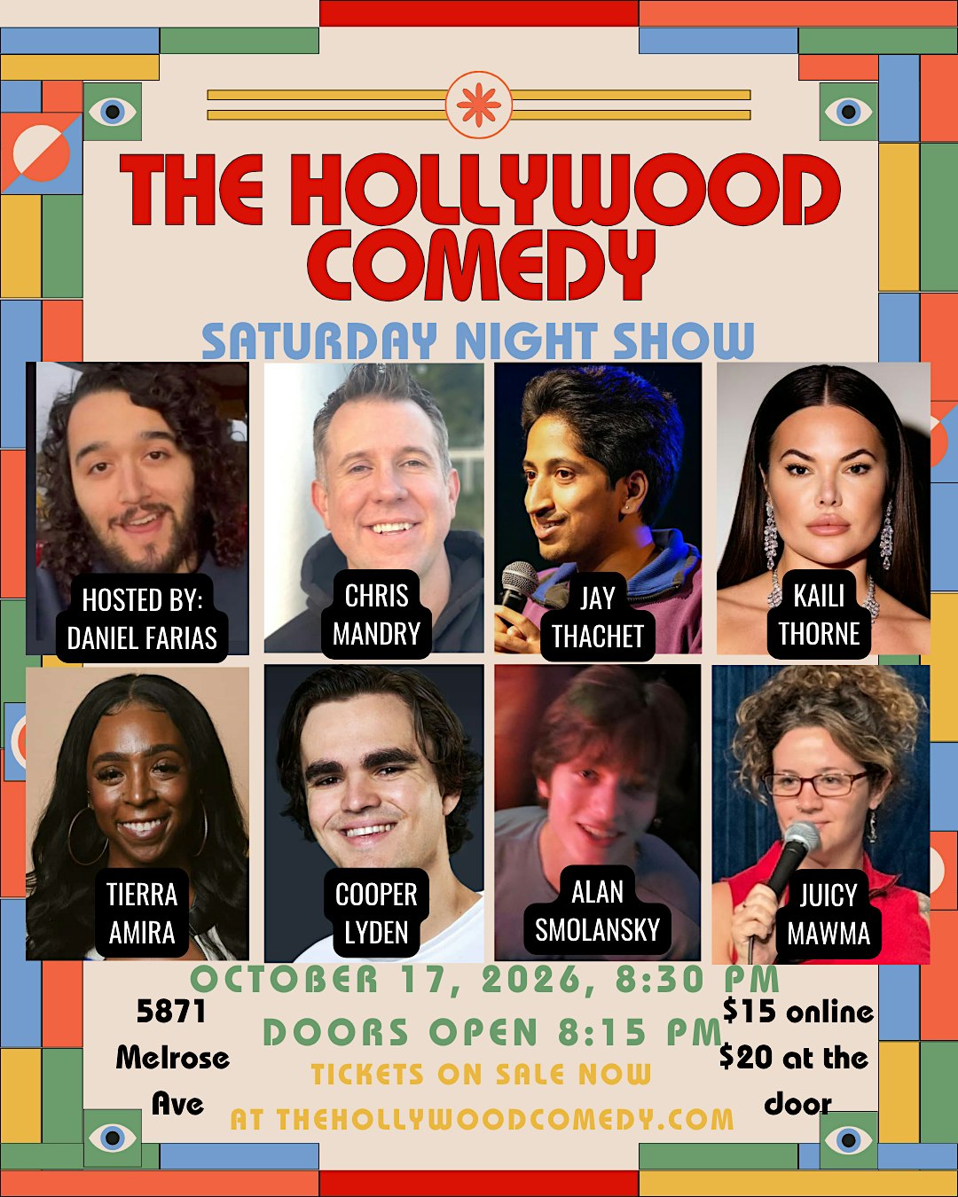 The Hollywood Comedy Saturday Night Show at The Hollywood Comedy