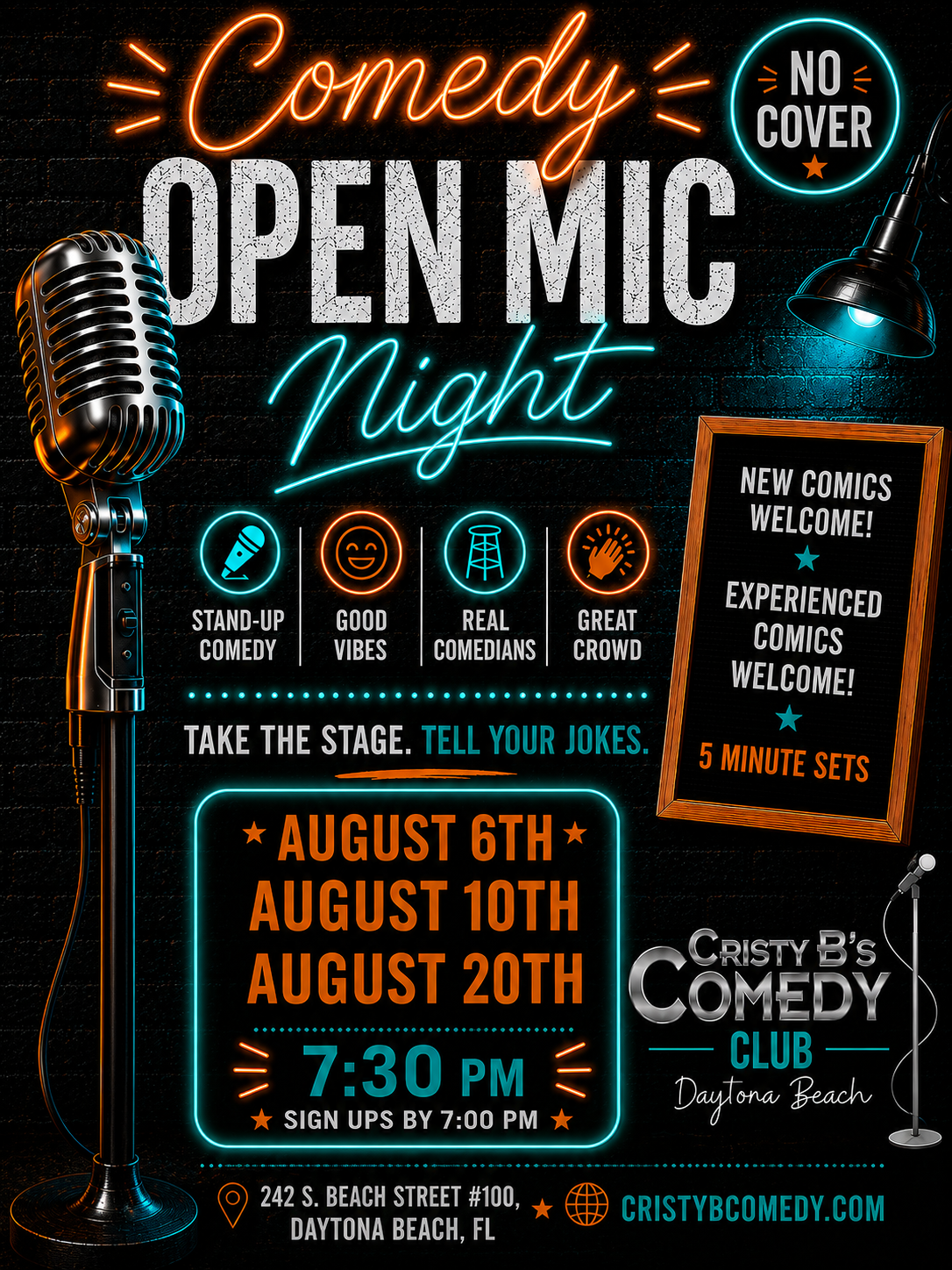 Comedy Open Mic Night at Cristy B's Comedy Club