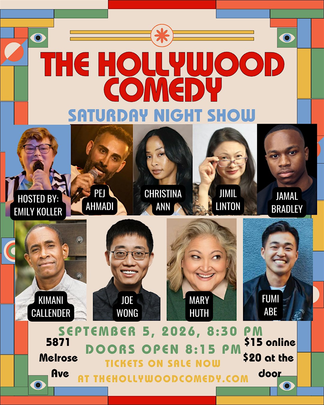 The Hollywood Comedy Saturday Night Show at The Hollywood Comedy