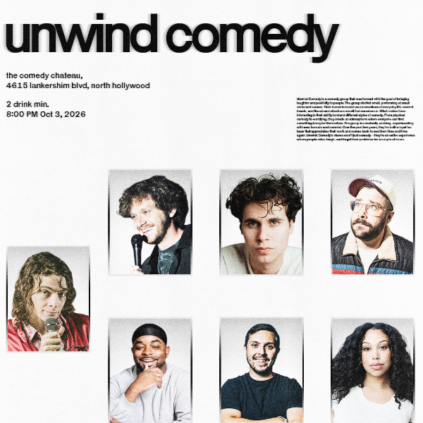 Unwind Comedy at The Comedy Chateau