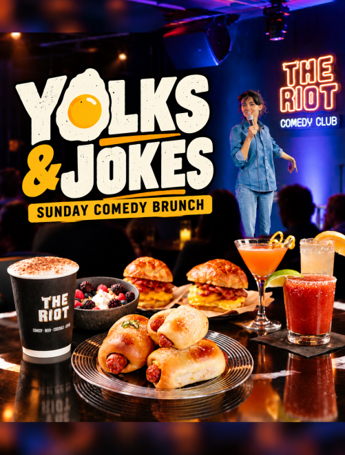 Yolks & Jokes at The Riot Comedy Club