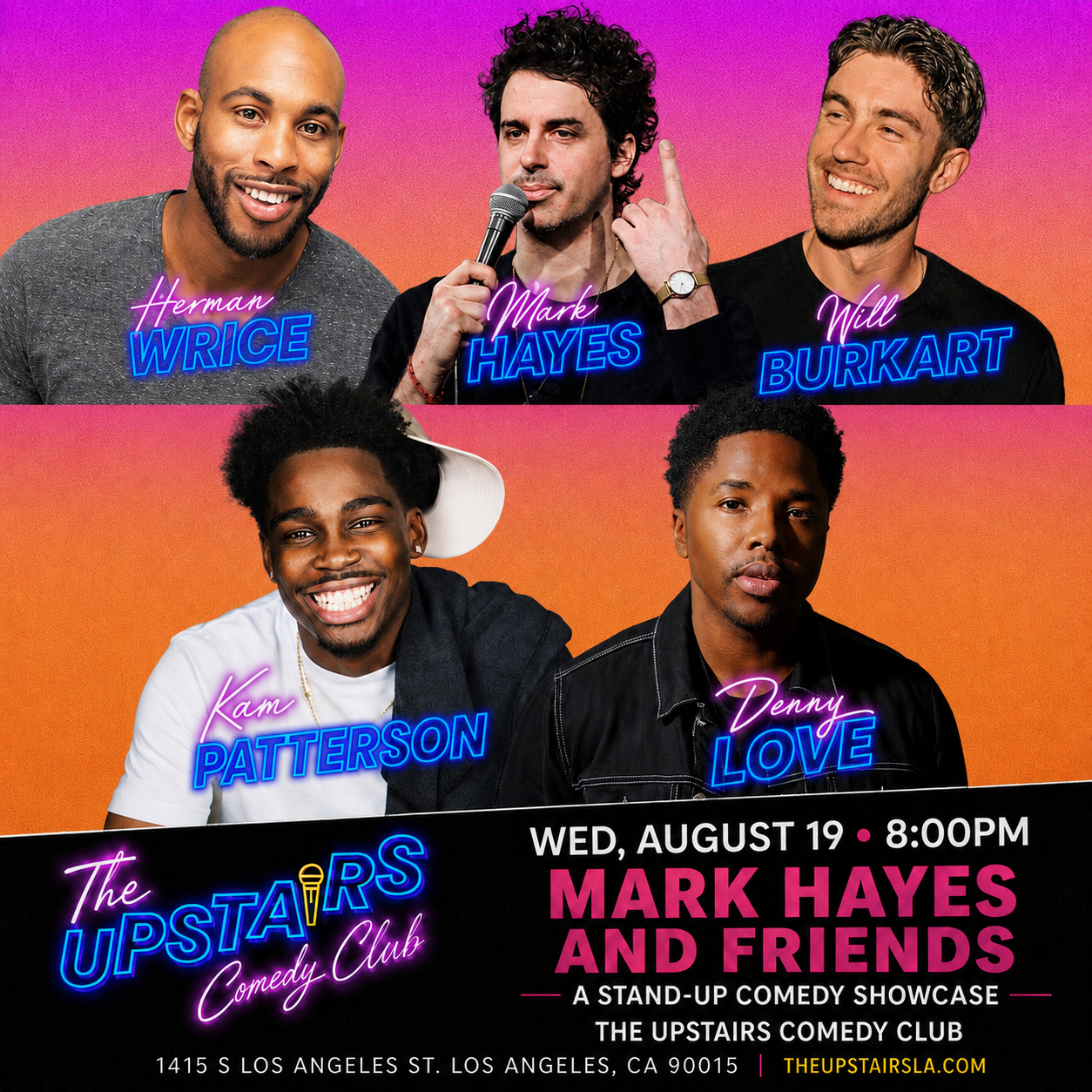Mark Hayes & Friends at The Upstairs Comedy Club