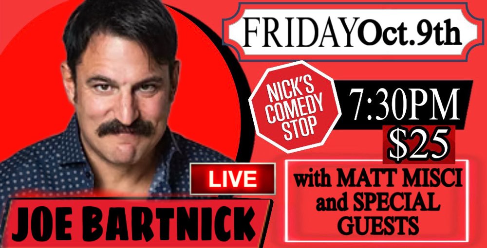 Joe Bartnick LIVE at Nick's Comedy Stop