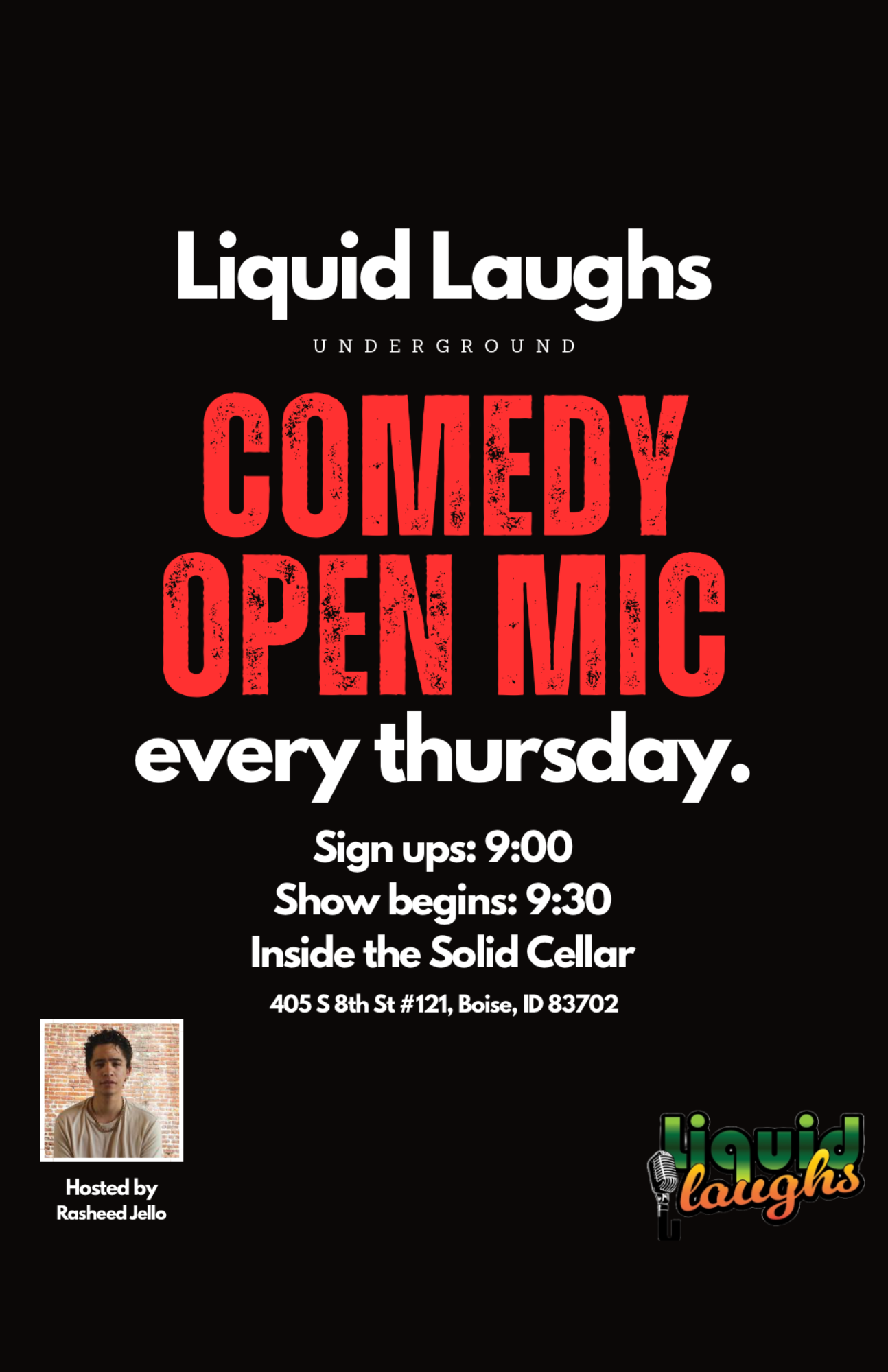 Comedy Open Mic at Liquid Laughs Comedy Club