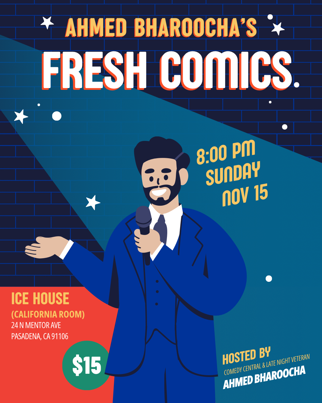 Ahmed Bharoocha’s Fresh Comics at The Ice House