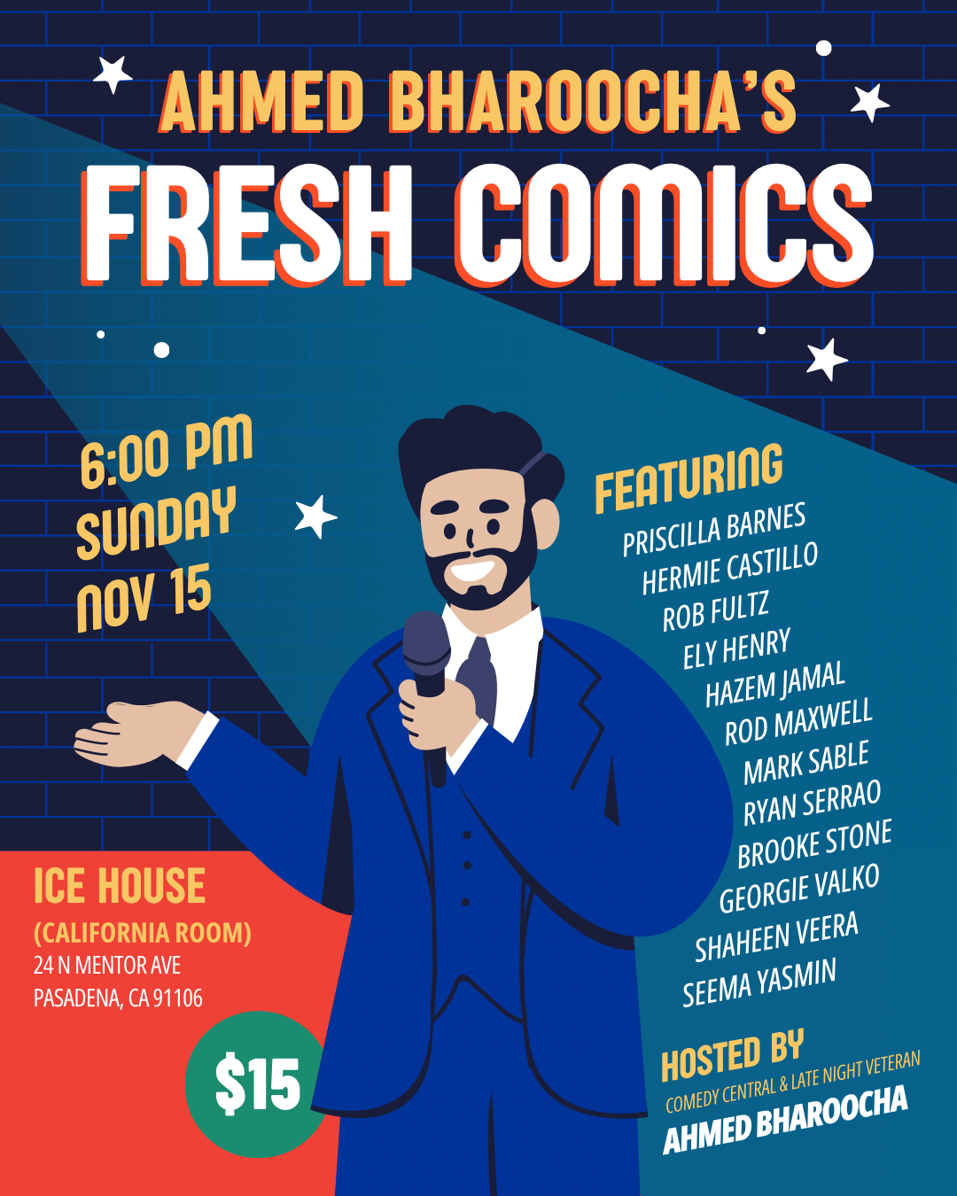 Ahmed Bharoocha’s Fresh Comics at The Ice House