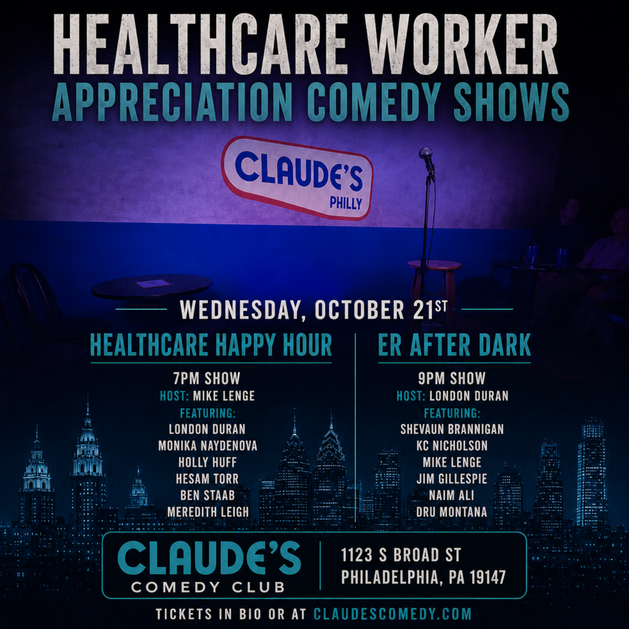 Healthcare Happy Hour at Claude's Comedy Club & Bar