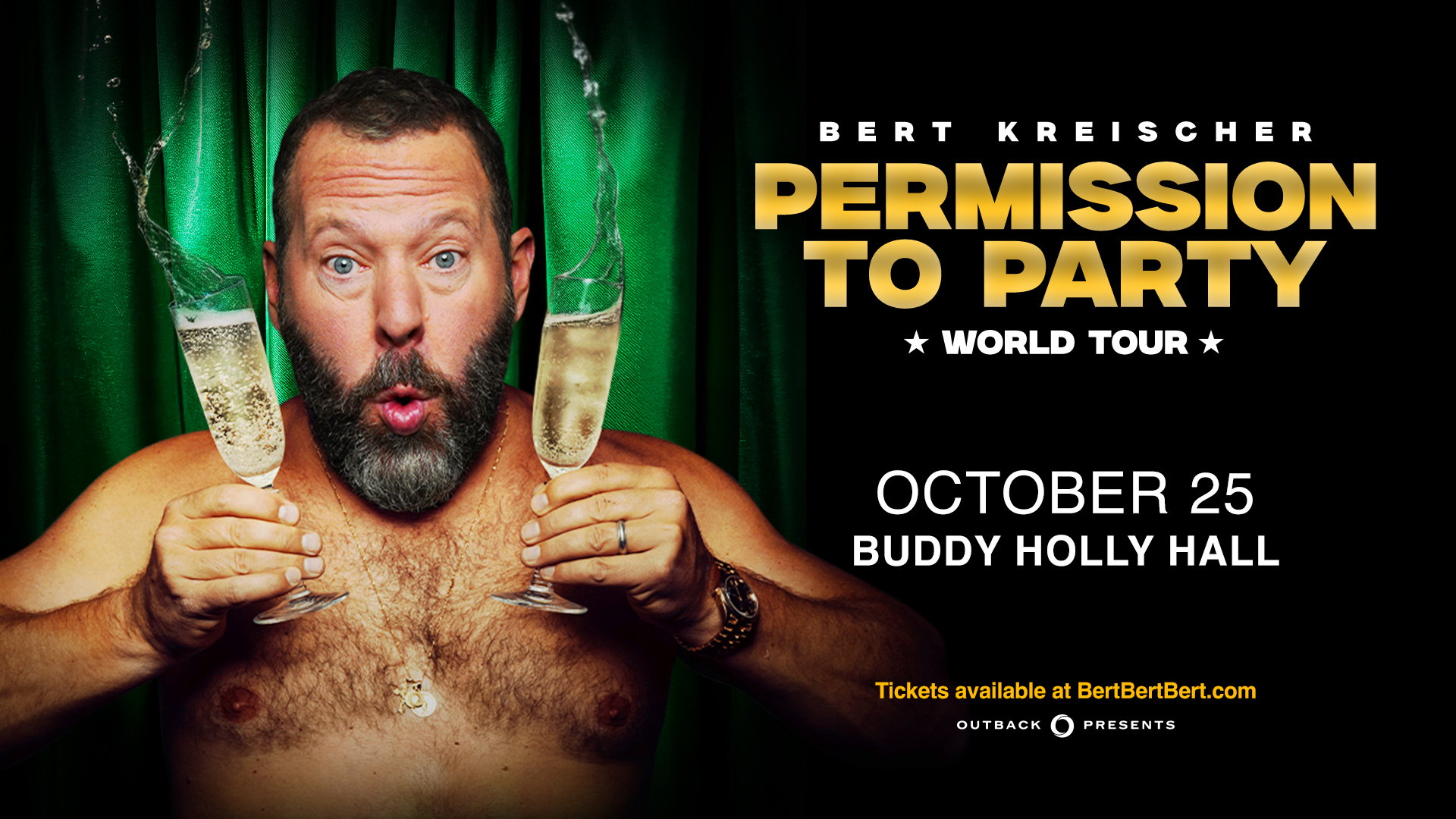 Bert Kreischer Permission to Party at The Buddy Holly Hall
