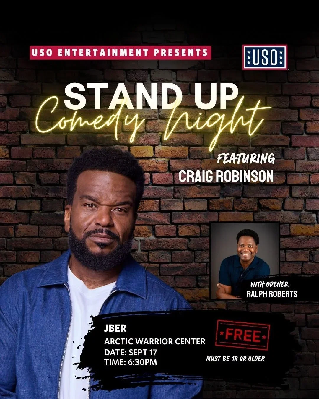 USO Comedy Night at Rubber Ptarmigan Comedy