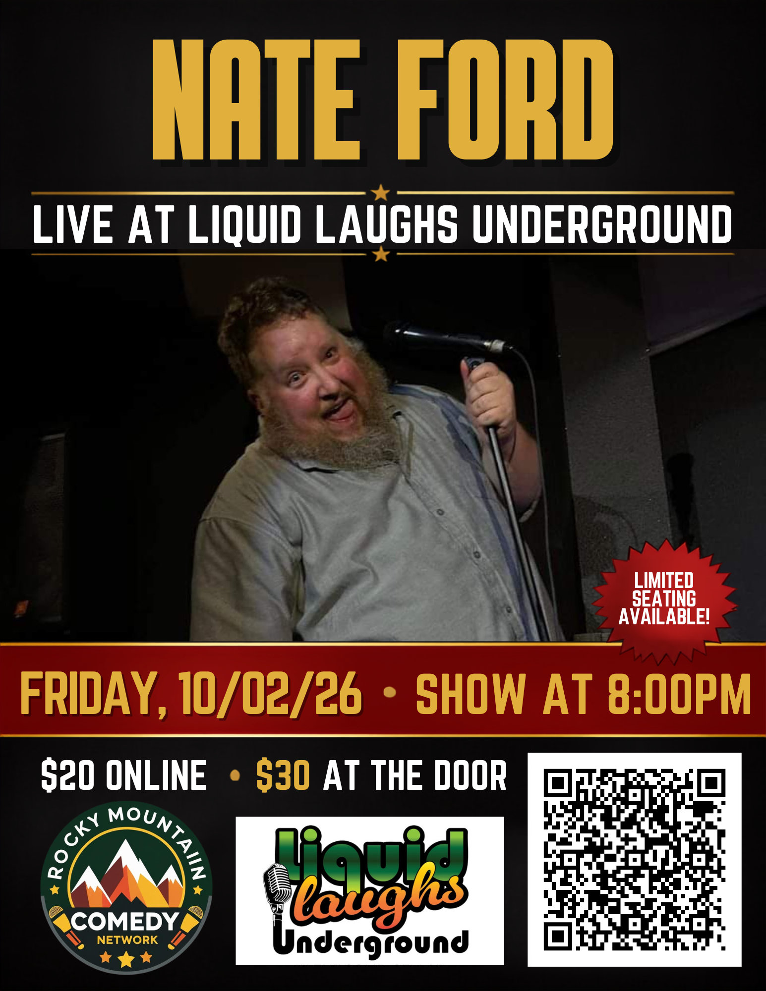 Nate Ford Live at Liquid Laughs Underground at Liquid Laughs Comedy Club