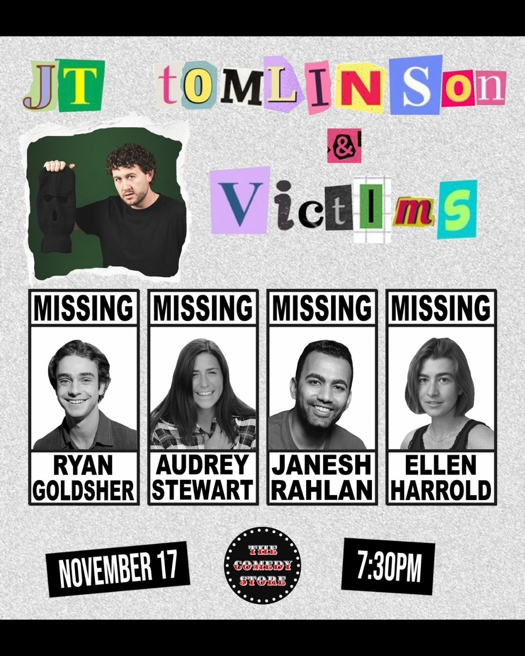 JT Tomlinson & Victims at The Comedy Store