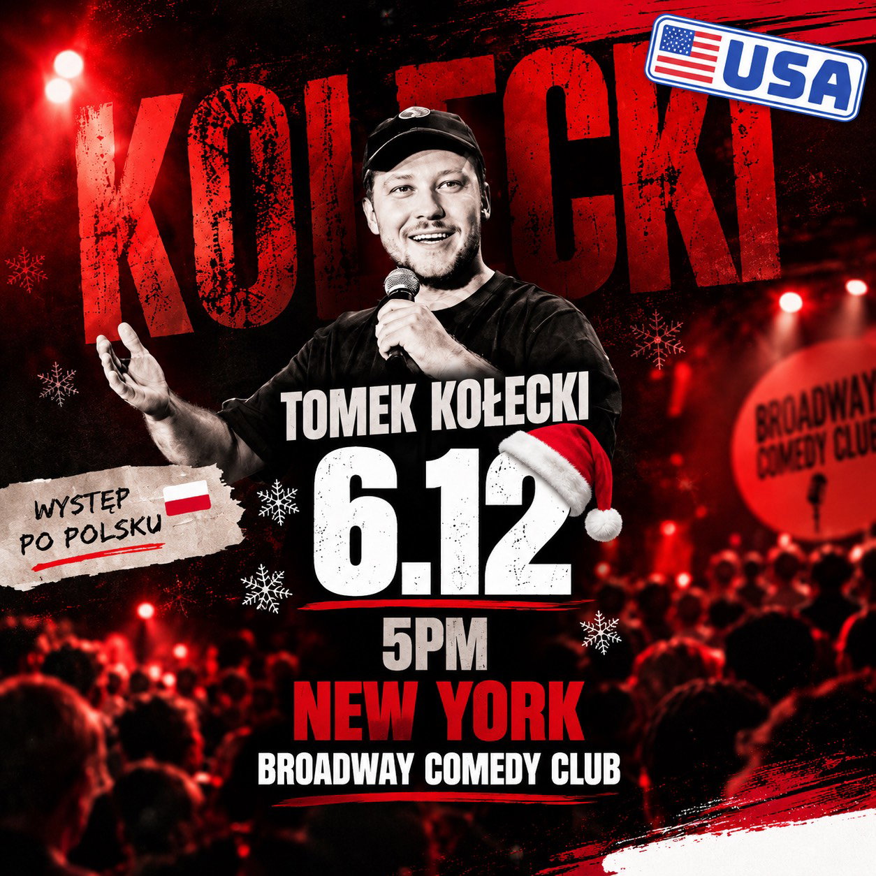 Tomek Kołecki na żywo w Nowym Jorku at Broadway Comedy Club