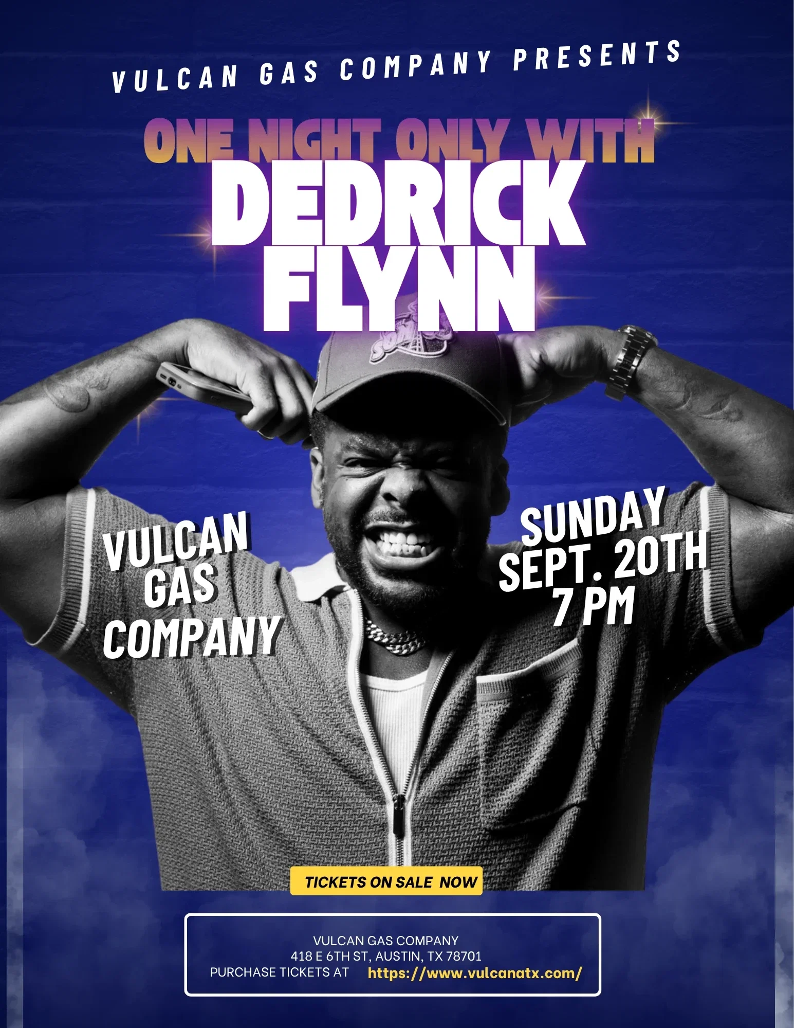 One Night Only: Dedrick Flynn at Vulcan Gas Company