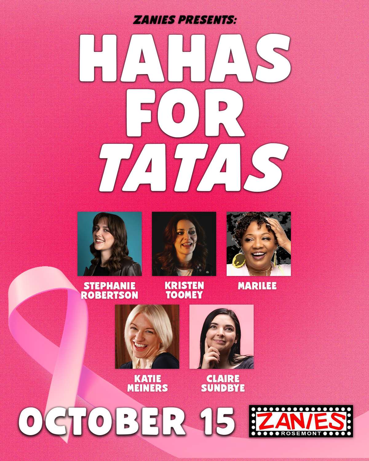 HaHas for Tatas at Zanies Comedy Club Rosemont