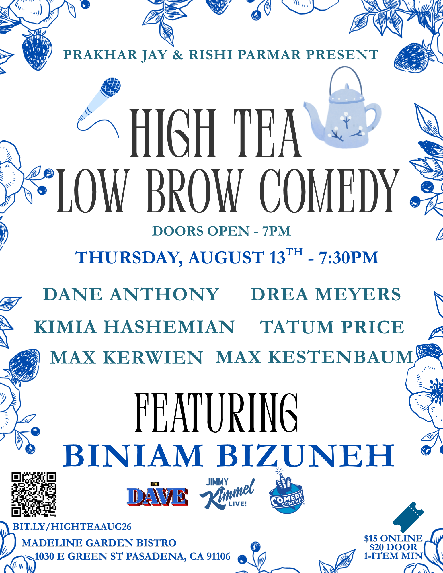 High Tea Low Brow Comedy